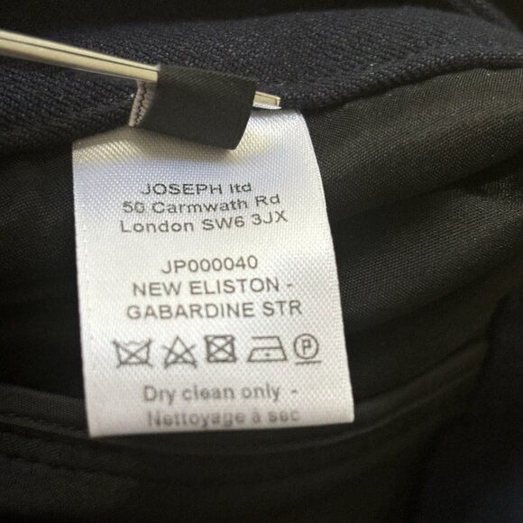 Joseph $990 High-End Europe Designer Brand Navy Slacks Trousers Crop Pants NWOT - Picture 5 of 8